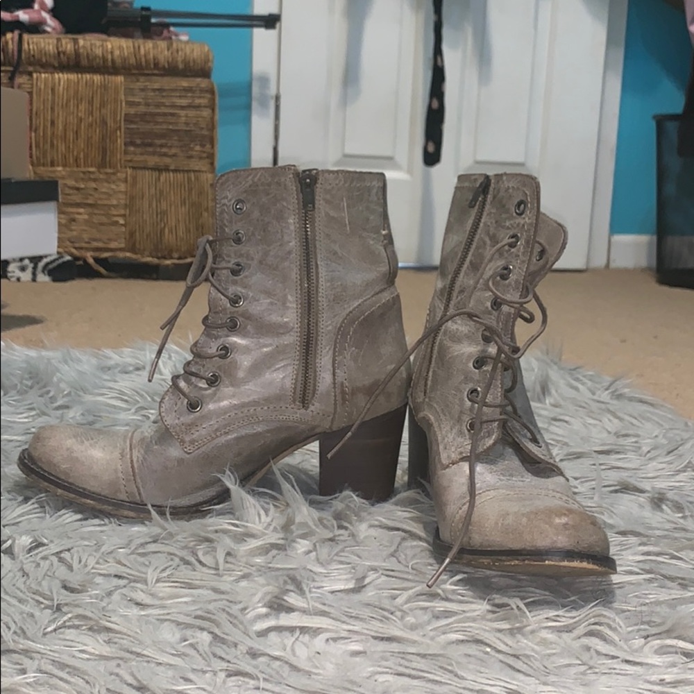 Grey Heel Booties